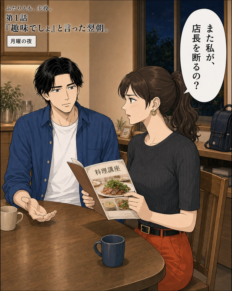 「趣味でしょ」と言った翌朝。の一場面。